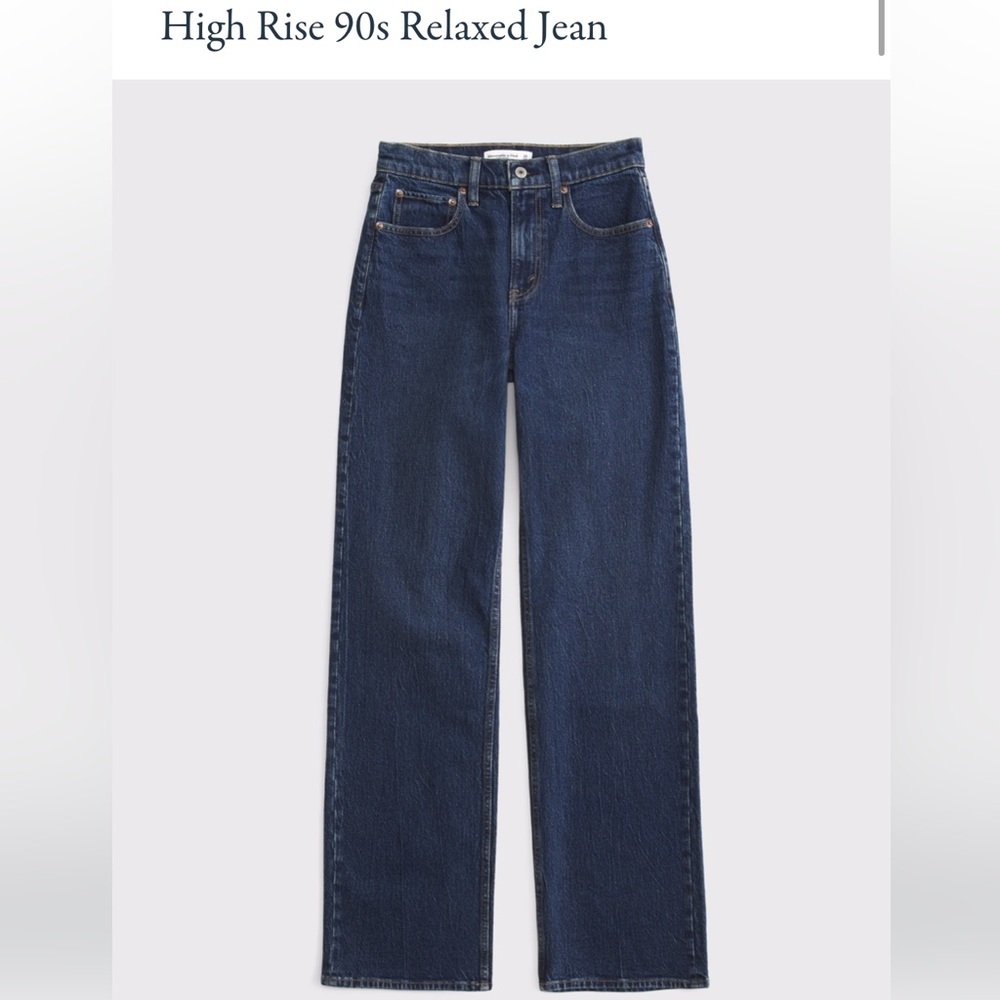 Abercrombie & Fitch High Rise Jeans - Deep Blue
